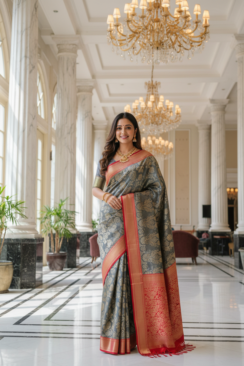 Banarasi Dual-Tone - Hotel Lobby