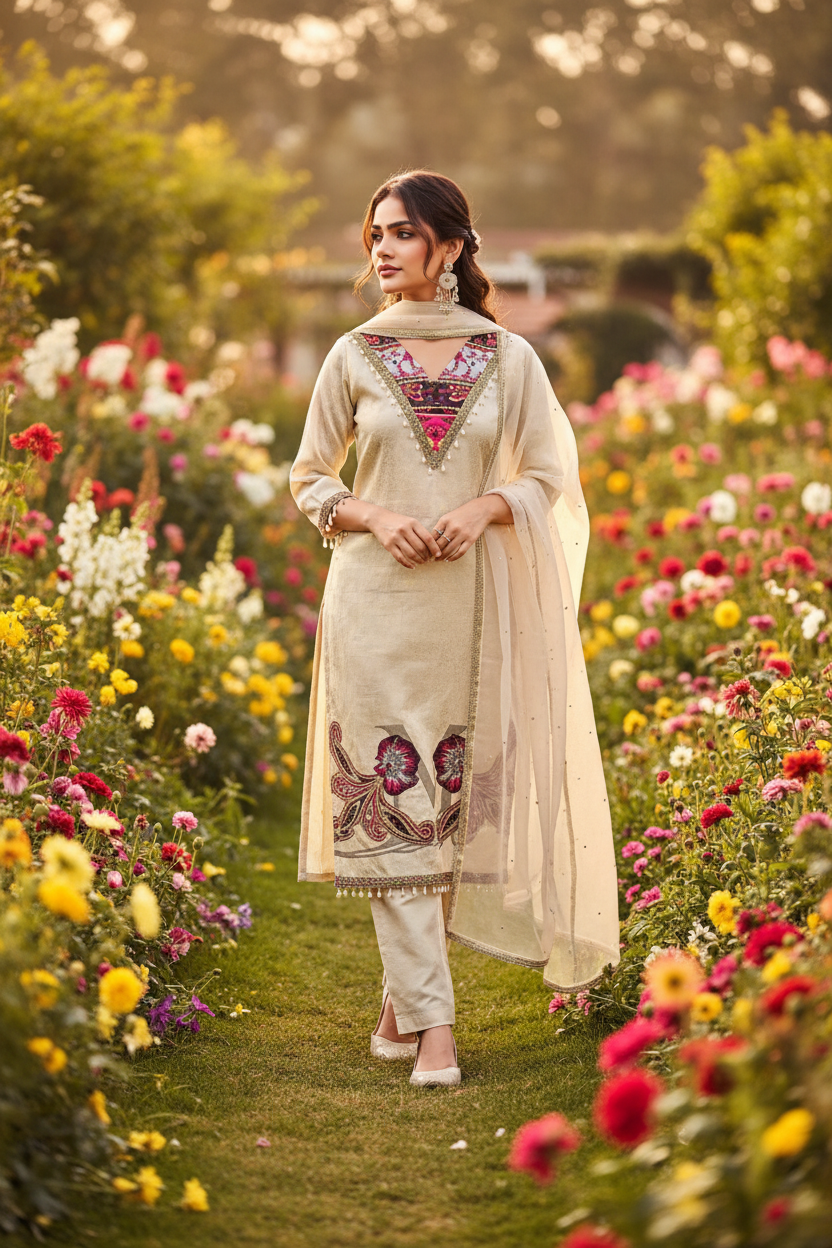 Flower Garden Golden Hour
