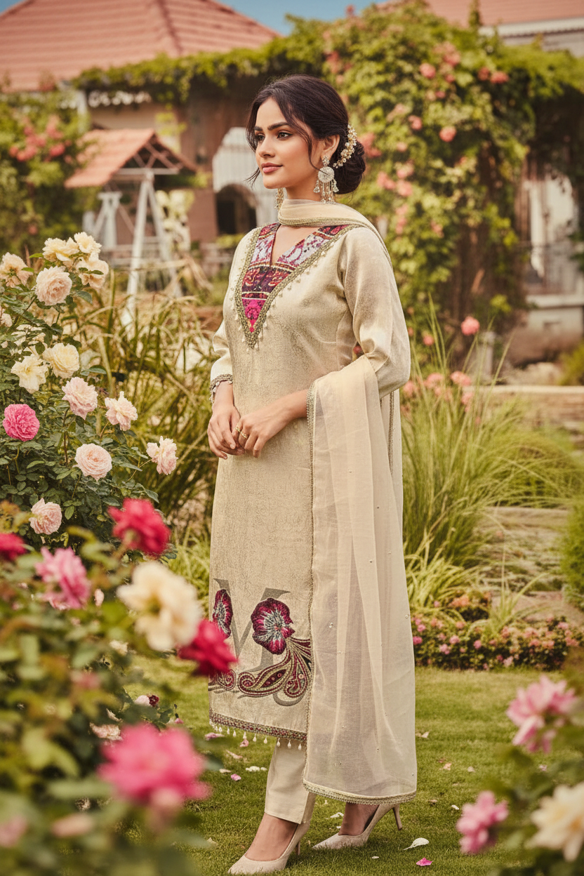 Flower Garden - Profile with Dupatta