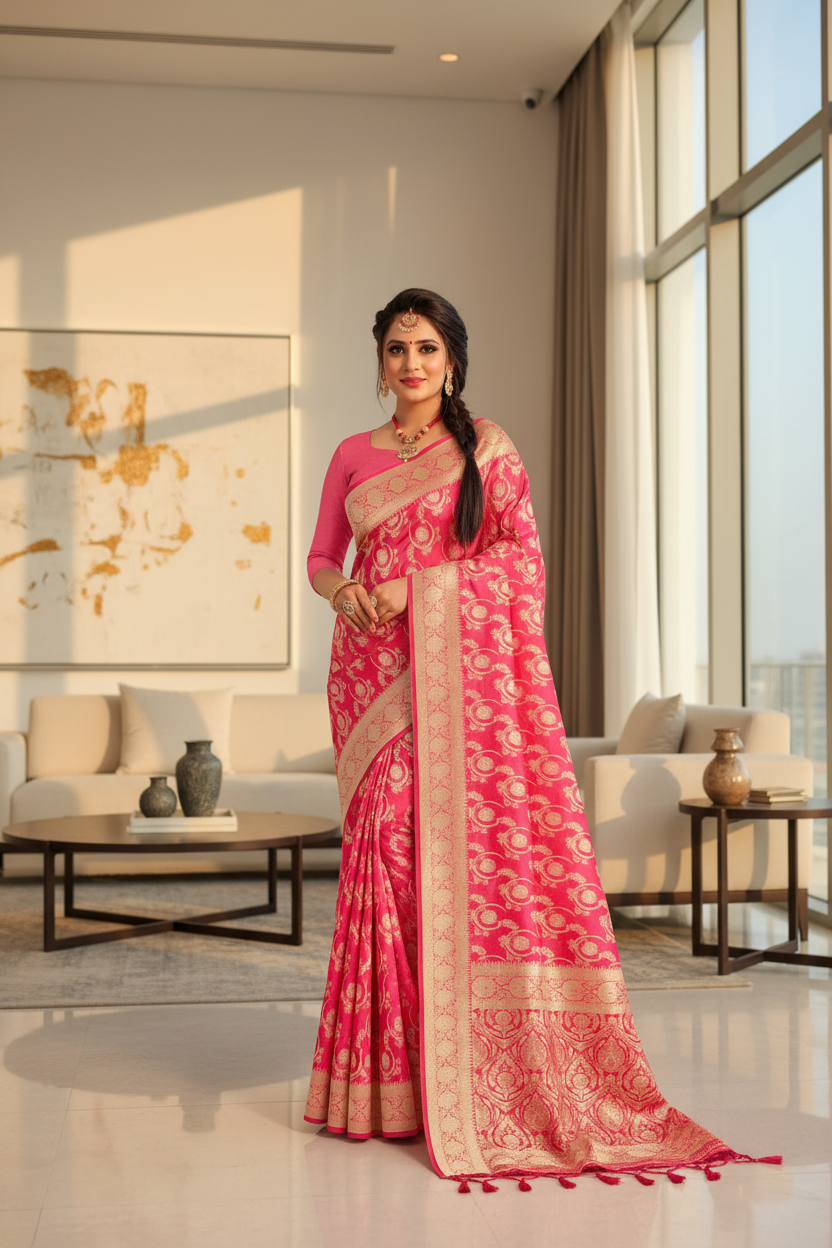 Pink Satin Silk - Modern Interior