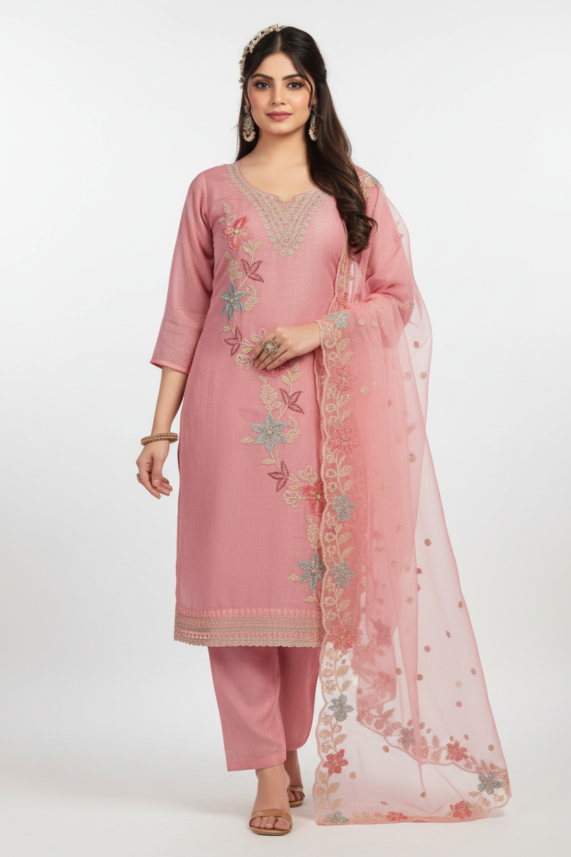 Pink Suit Front View