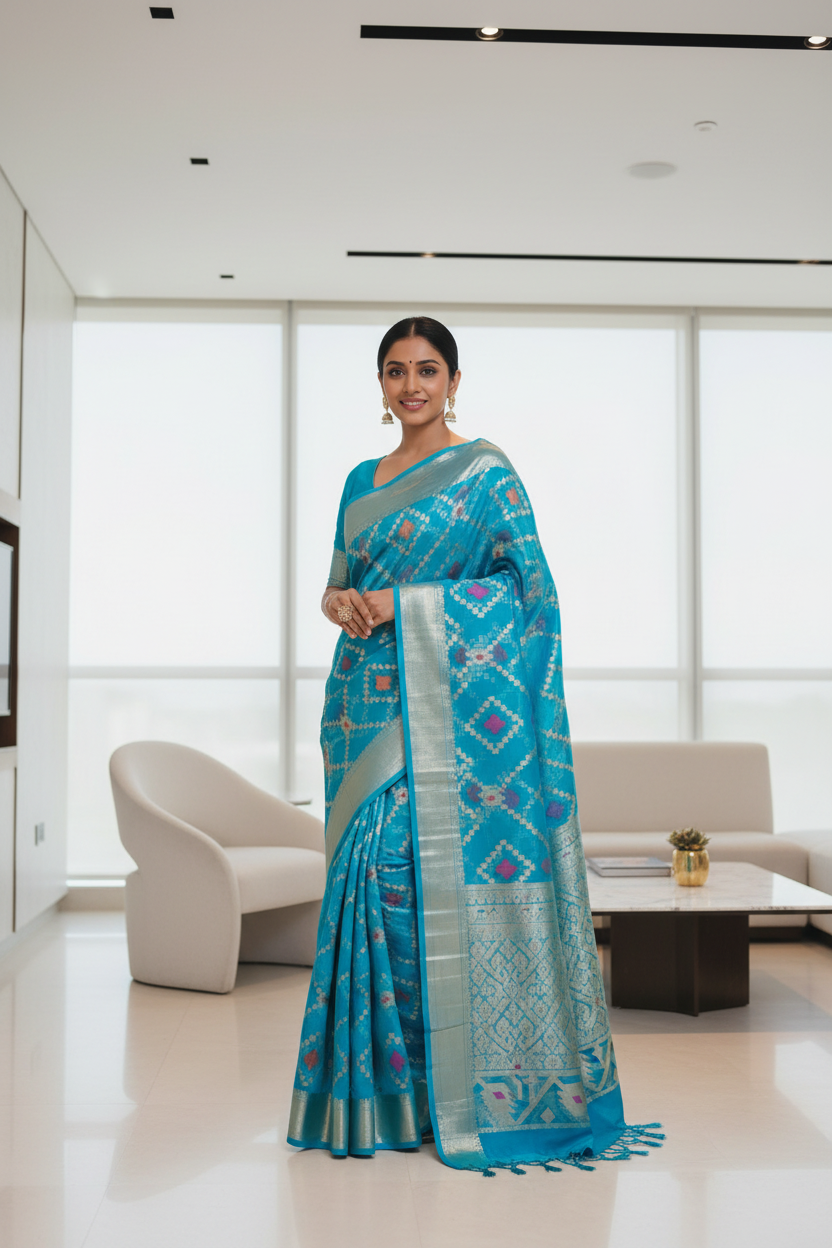 Turquoise Jamdani - Modern Interior